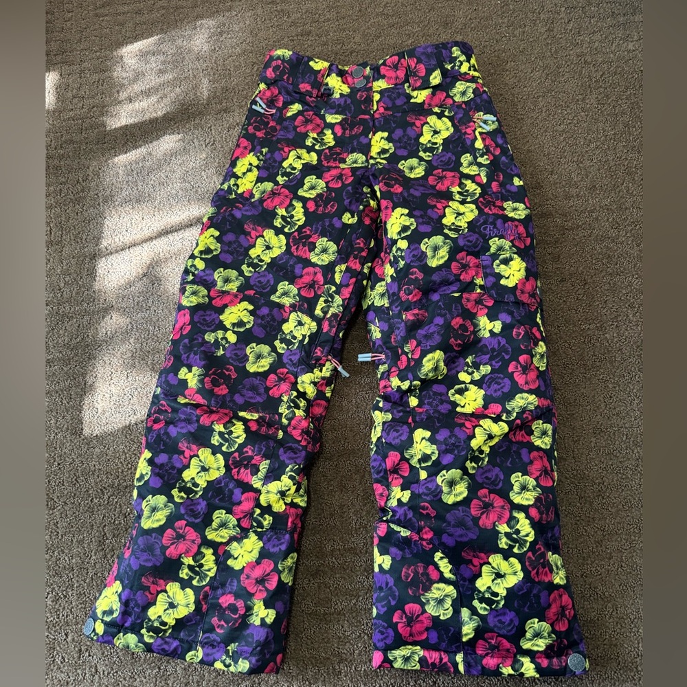 Firefly kids size small floral snow pants
